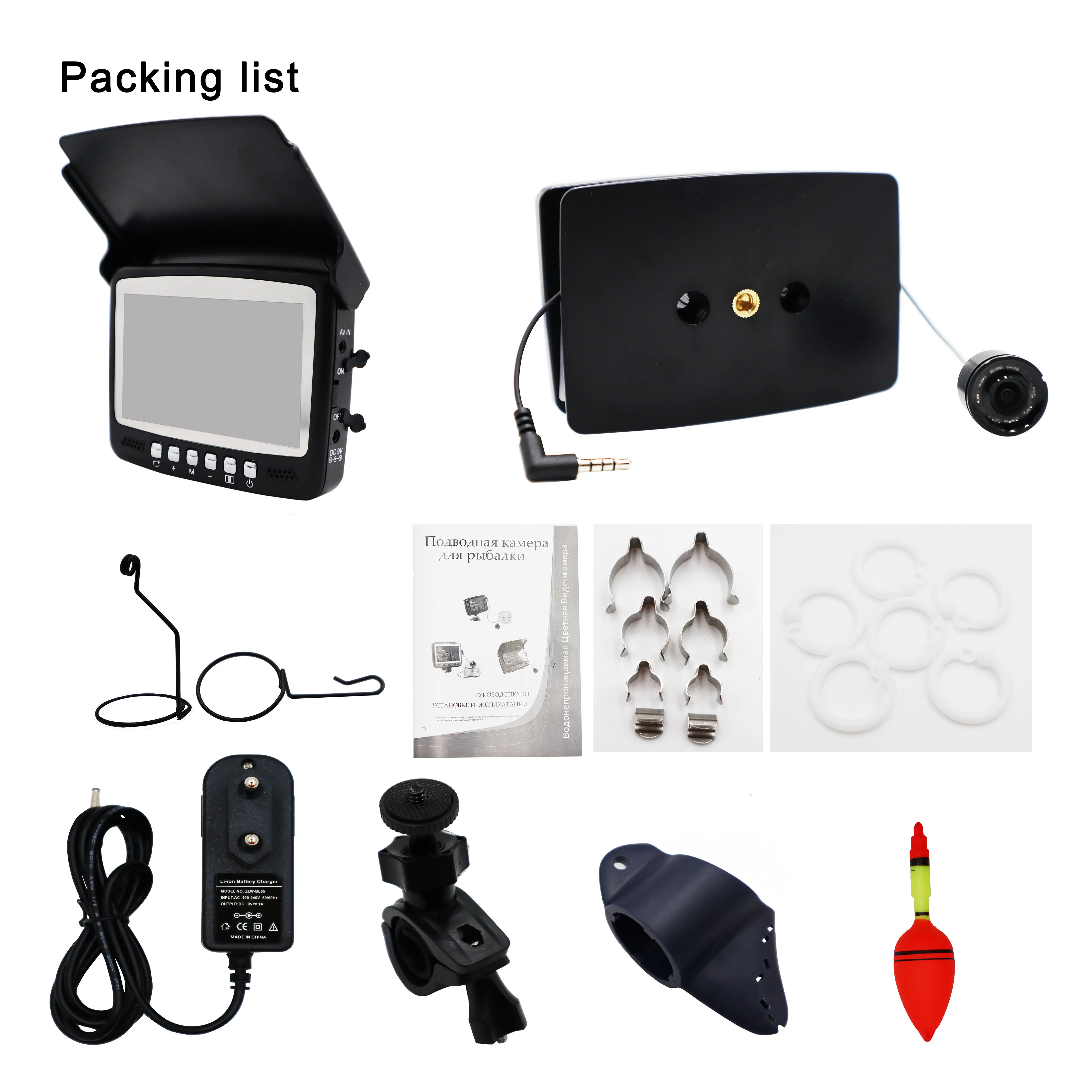 Рыболокатор с ночным видением и цветным монитором 4 3 дюйма кабель 15