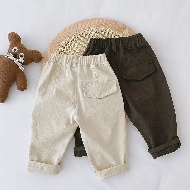 MILANCEL 2022 Autumn Kids Pants Solid Boys Pants Fashion ChildrenTrousers Brief Kids Jeans