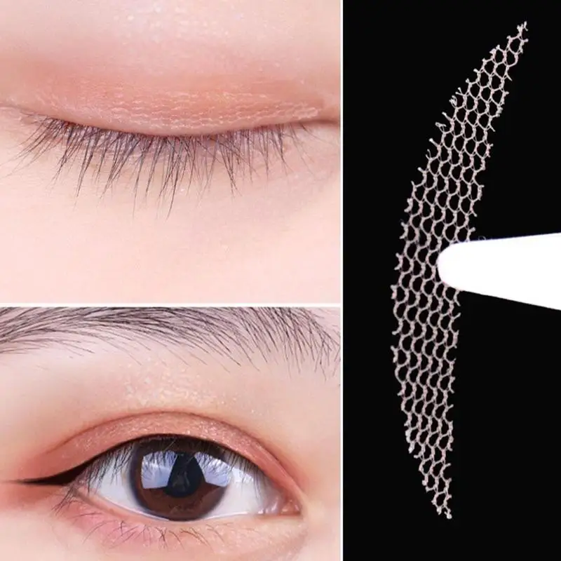 

Clear Water Lace Invisible Double Eyelid Sticker Lightweight Glue-free Tone Skin Eye Waterproof Patch U5C0