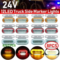 842 pcs 12led car truck side marker lights car external lights signal indicator lamp warning tail light 3 modes trailer lorry