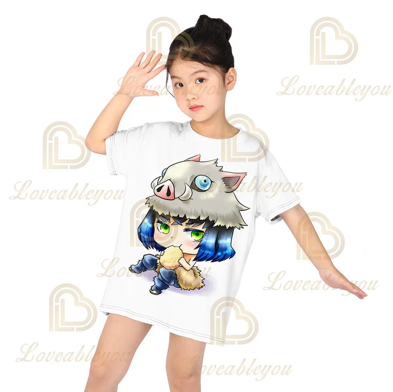 

2021 New Cartoon 3D tshirt Summer Childrens/Youth Anime T Shirt Girl Baby Casual Kids Long T shirt