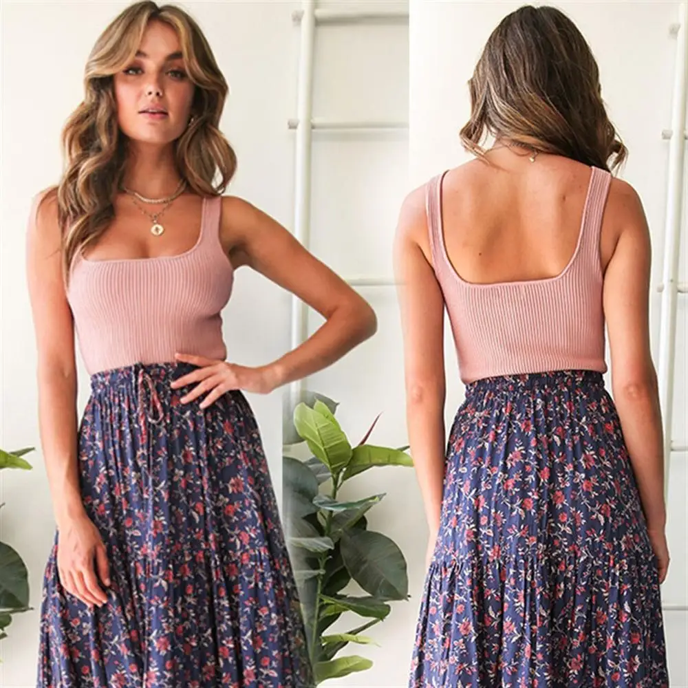 Однотонный жилет на бретельках летний и осенний однотонный топ бретелях 6 цветов