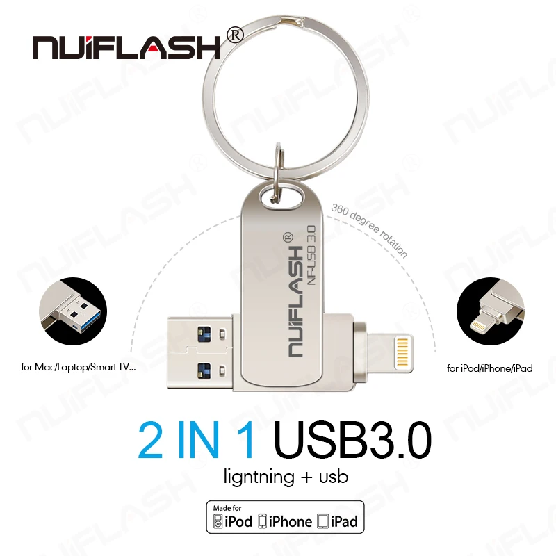 Флэш накопитель USB с реальной емкостью для iPhone 32 ГБ 64 128 флэш 3 0 высокого качества U