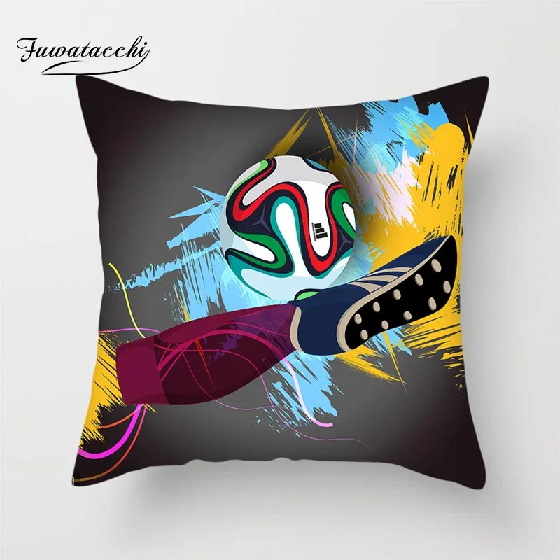 Спортивная наволочка Fuwatacchi с рисунком стрельбы футбола для домашнего дивана