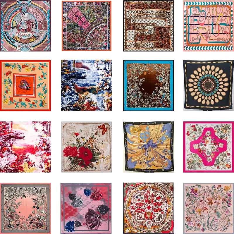 

Новый стиль, женский шарф, бренд matманакта, 51 дюйм, 100% шелк, саржа, большие квадратные полотенца с цветочным принтом, шаль, пончо и накидки