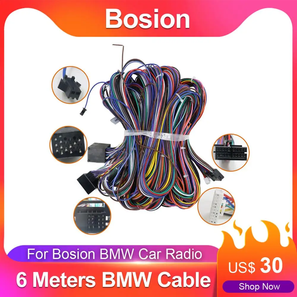 

Extension Extra Long 6 Meters ISO Wiring Harness for BMW Suitable for Car Radio Head Unit