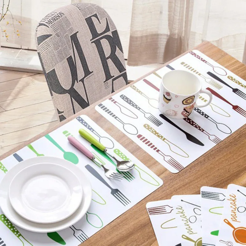 ПВХ минималистичный мультяшный коврик для стола европейская изоляция