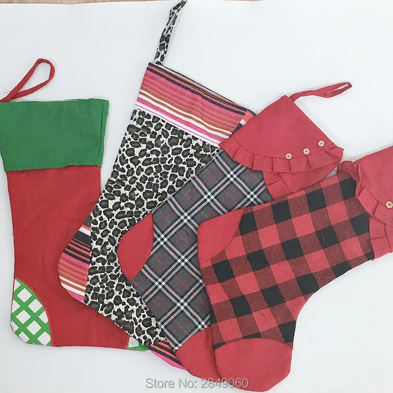 Рождественские Длинные Гетры ткань Санта Клаус носки 200 шт./лот подарочная