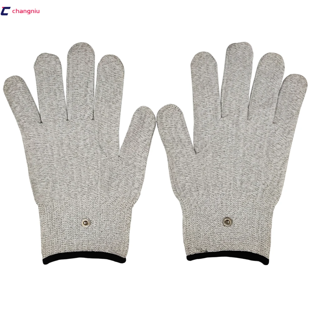 DHL freeshipping Silver conductive fiber Massage gloves for TENS units massager | Красота и здоровье