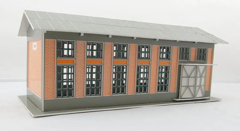 1: 87 цех железнодорожной мастерской Workshop_CH81641 архитектурная модель Железнодорожный песок стол сцена совпадение ABS сборка