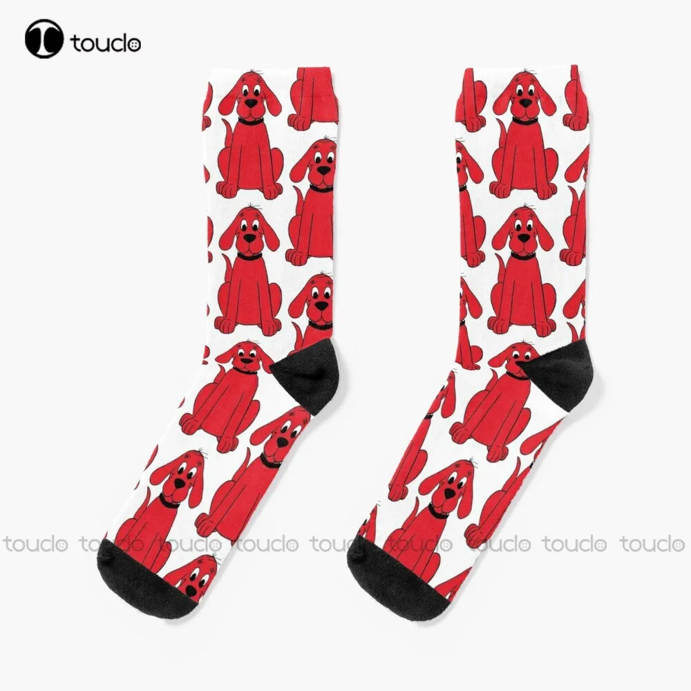 wilford-the-big-red-dog-socks-calzini-da-calcio-bianchi-calzini-youth-personalizzati-personalizzati-unisex-adult-teen-youth-socks-360-°-stampa-digitale