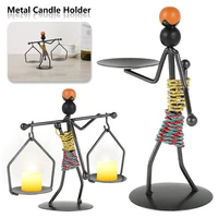 14 5cm15cm iron man candle holder handmade candlestick home decor figurines art gift abstract character candlestick home decor