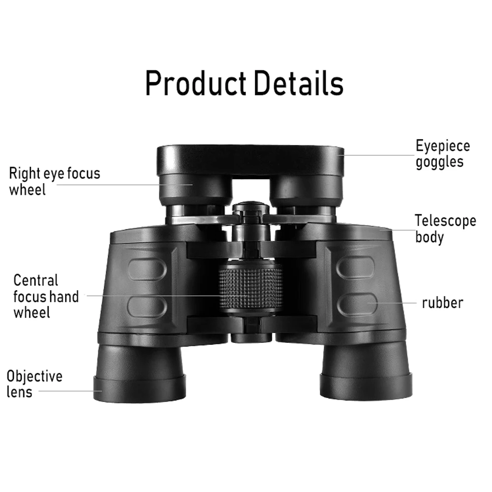 Professional Binocular Telescope 20x50 high magnification HD night vision binoculars Outdoor Travel Camping Hunting Telescopes |