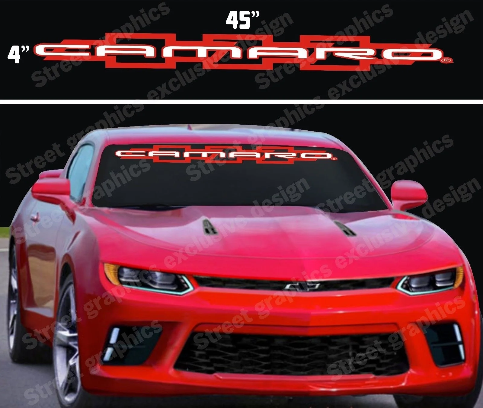 

For CAMARO WINDSHIELD VINYL DECAL STICKER