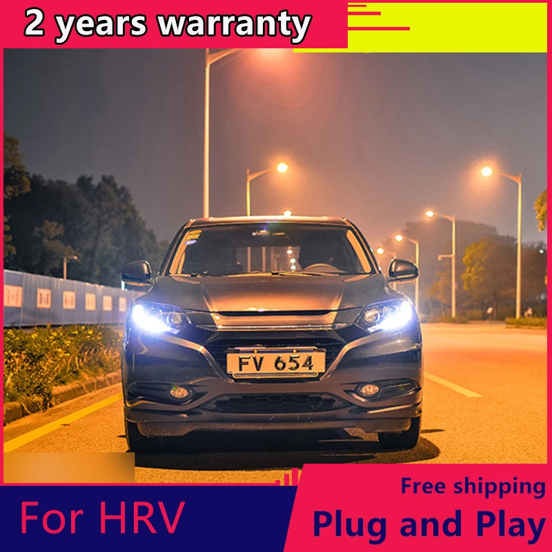 

KOWELL Car Styling For honda VEZEL HRV headlight LED headlight DRL front light Bi-Xenon lens HID