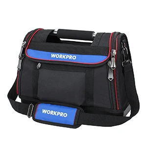 Сумка для инструментов WORKPRO с открытым верхом 15 дюймов, сверхпрочная сумка для хранения инструментов, органайзер для инструментов, многофункциональная сумка, мужская сумка через плечо для инструментов