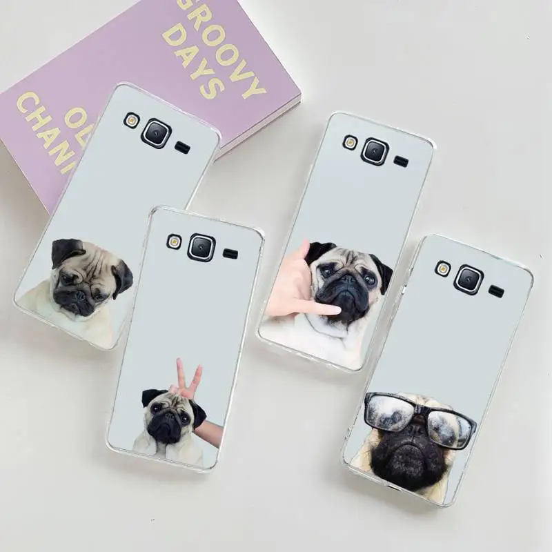 

Cute funny animal bulldog art Phone Case Transparent For Samsung Galaxy A S 8 9 10 12 20 21 40 50 52 51 70 71 2019 fe ultra plus