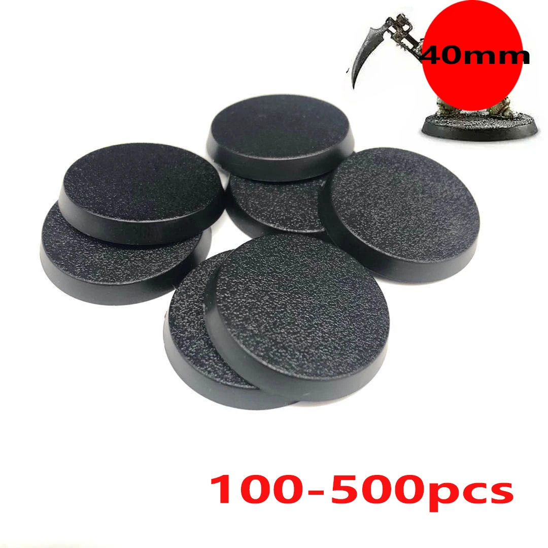 40mm Gaming Miniatures Plastic Round Bases for Wargames  100/200/300/400/500pcs