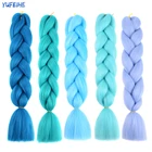 Плетеные синтетические косы Yufeihe, для женщин и детей, 24 дюйма, 100 г