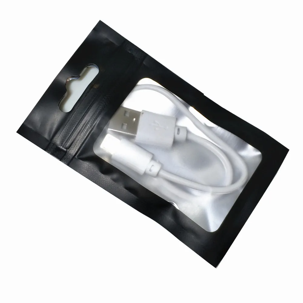 300 шт. черная матовая алюминиевая фольга с замком на молнии Сумка отверстием для