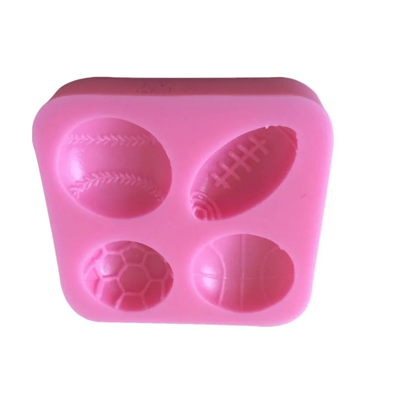 Football Basketball Baseball High Quality Silicone Fondant Cake Mold Chocolate Baking Decorating Tool Pasty Candy | Дом и сад