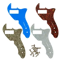 custom pleroo guitar parts for tele 69 thinline guitar pickguard scratch plate with p90 humbucker multi color flame pattern