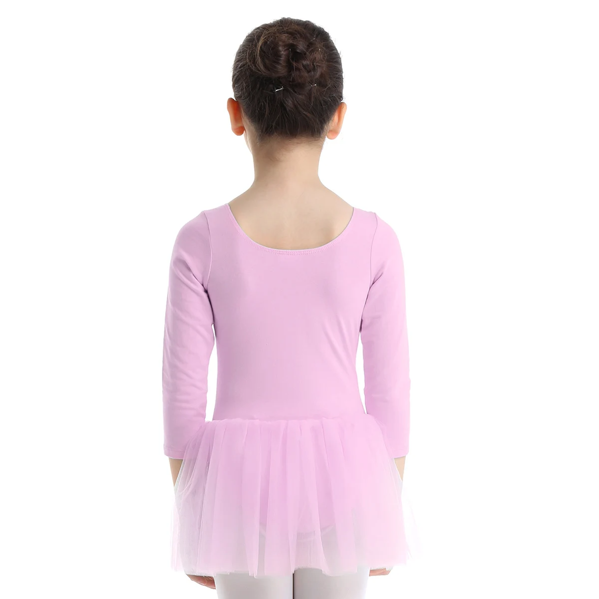 

Girls Ballet Leotard Dress Cotton Tulle Long Sleeves Sequined Ballet Dance Gymnastics Leotard Dress Ballet Tutu Dress Dancewear