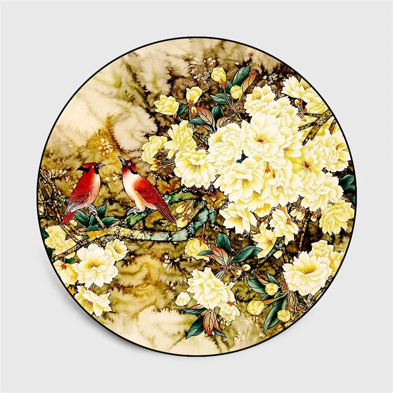 

Creative Garden Flower Round Carpets for Living Room Bedroom Area Rug Modern Flowers 3D Print Hallway Carpet Child Play Tent Mat