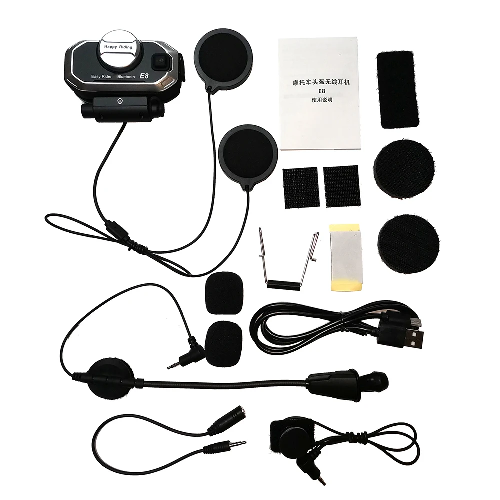 

Motorcycle Hands-free Bluetooth V5.0 Helmet FM Intercom Interphone Headphone Helmet Headsets Intercom