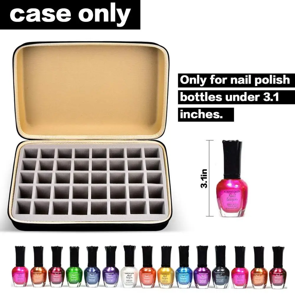 

NEW Nail Polish Organizer Holder for 40 bottles Fingernail Polish, Storage Case Compatible with Mineral Fusion (Case Only)