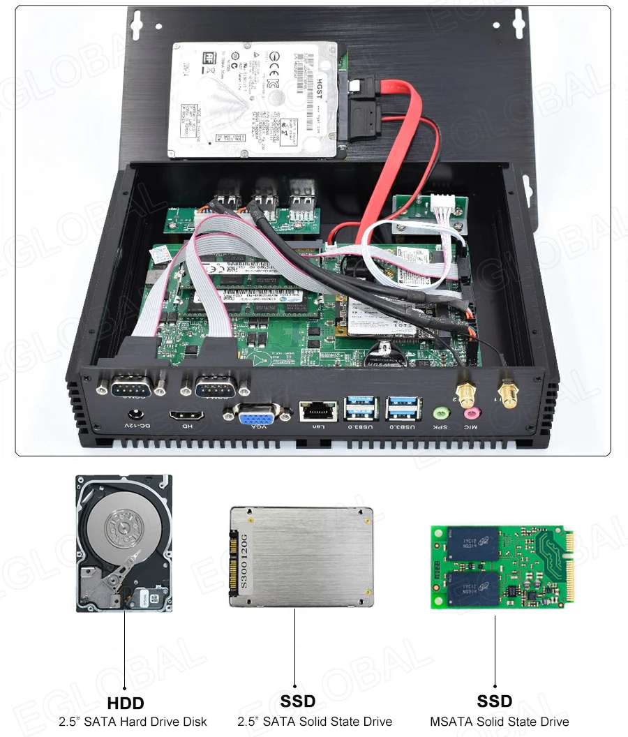 Прочный промышленный Мини ПК Intel Core i5 8250U 24/7 часов работы Windows Barebone Мини компьютер 4K VGA HDMI RJ45 LAN AC wifi