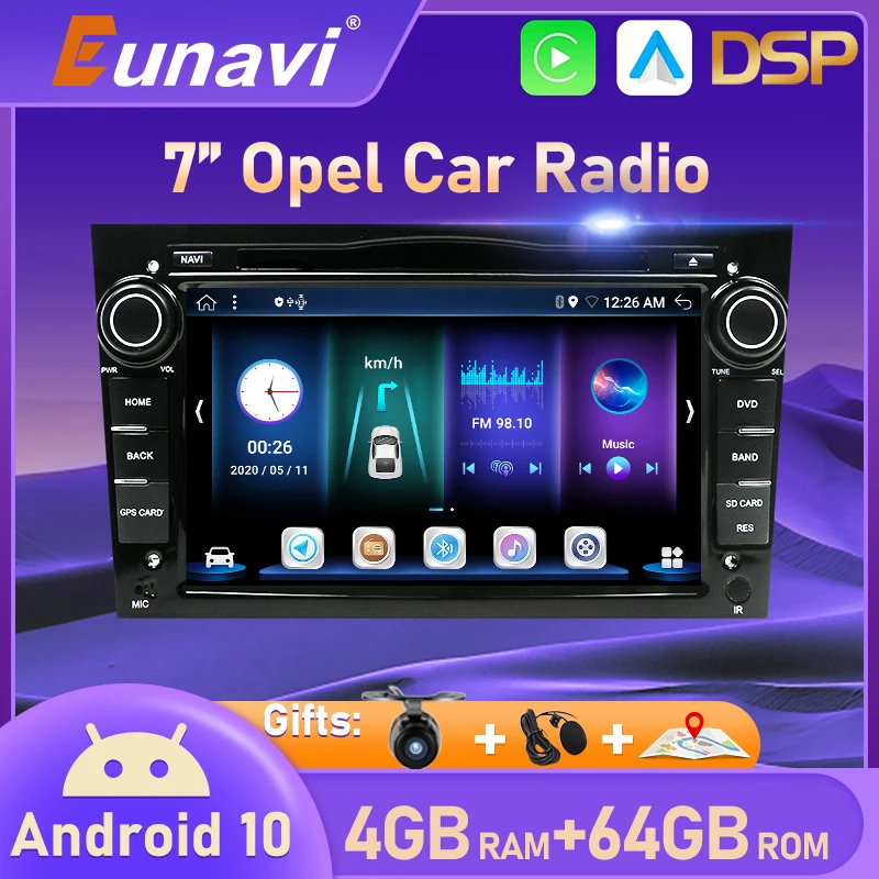 

Eunavi 2 Din Android 10 Car Radio For Opel Vauxhall Astra H G J Vectra Antara Zafira Corsa Vivaro Meriva Veda DVD Multimedia GPS