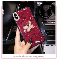 luxury fashion gold foil beautiful diamond butterfly bling glitter case cover for iphone 11 pro max x xr xs max 8 7 6 6s plus