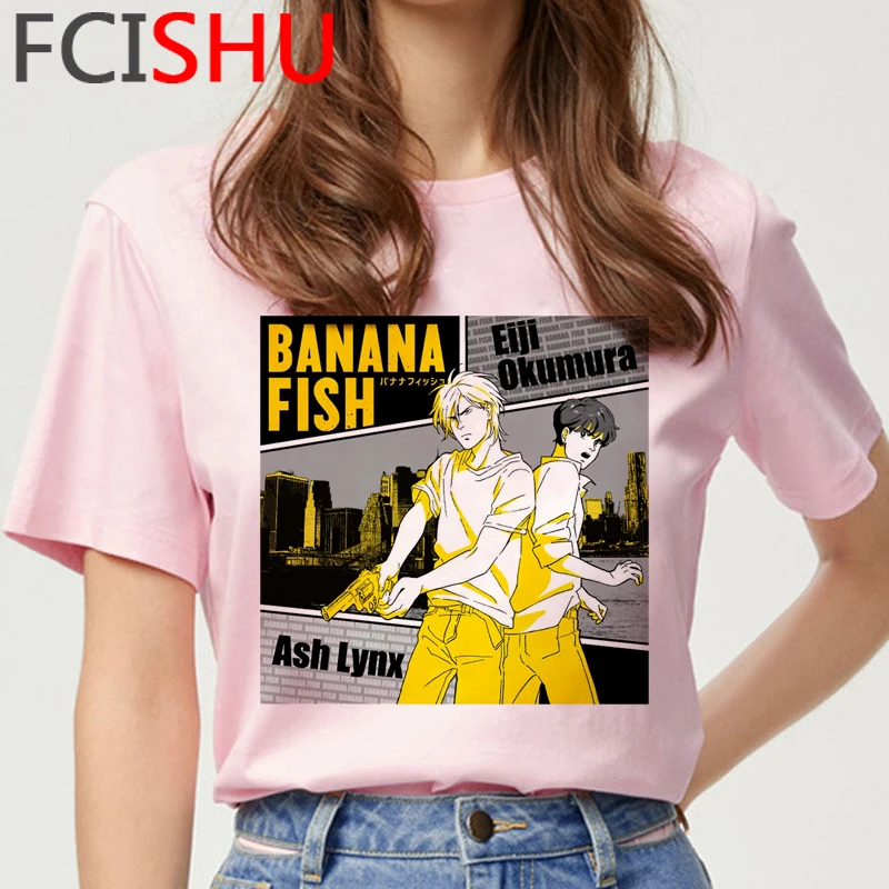 

Banana Fish clothes top tees male ulzzang harajuku aesthetic harajuku kawaii white t shirt summer top white t shirt