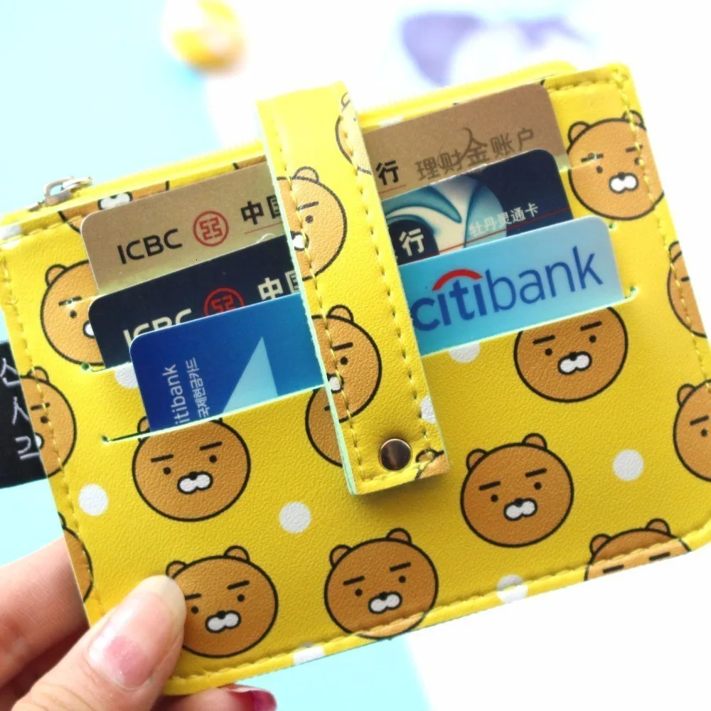 Новинка, корейский милый держатель для карт Kawaii, 6 карт, Женская посылка, кошелек, подарок на день рождения для девочек и мальчиков