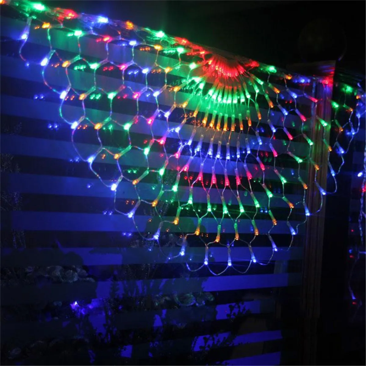 Guirnalda de luces Led de red de malla de pavo real para el hogar, guirnalda de luces de hadas, l&aacute;mpara de jard&iacute;n para decoraci&oacute;n para fiesta de boda, 2021-5