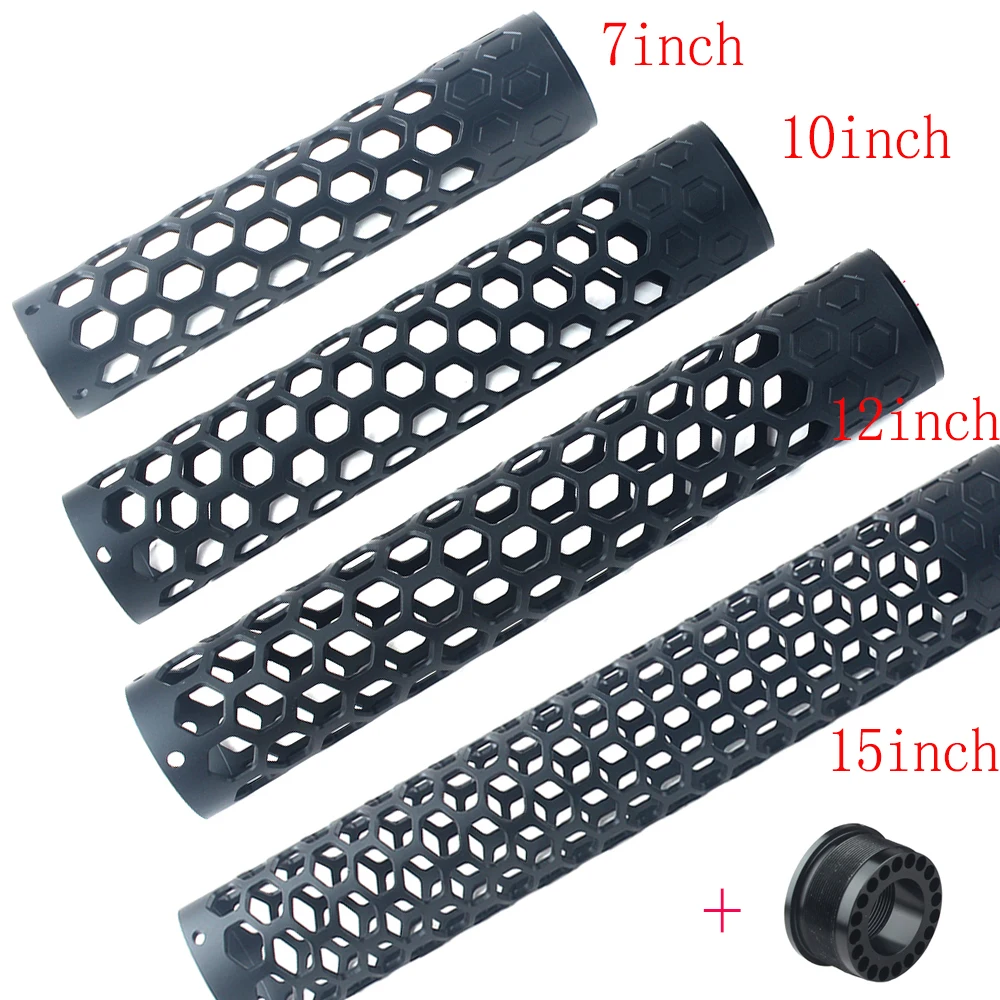 

Тактический 7 10 12 15 дюймов AR15.223 свободный поплавок наручник сотовая форма рельсовая трубка