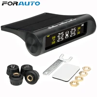 forauto smart car tpms tyre pressure monitoring system solar power digital lcd display auto security alarm systems tyre pressure