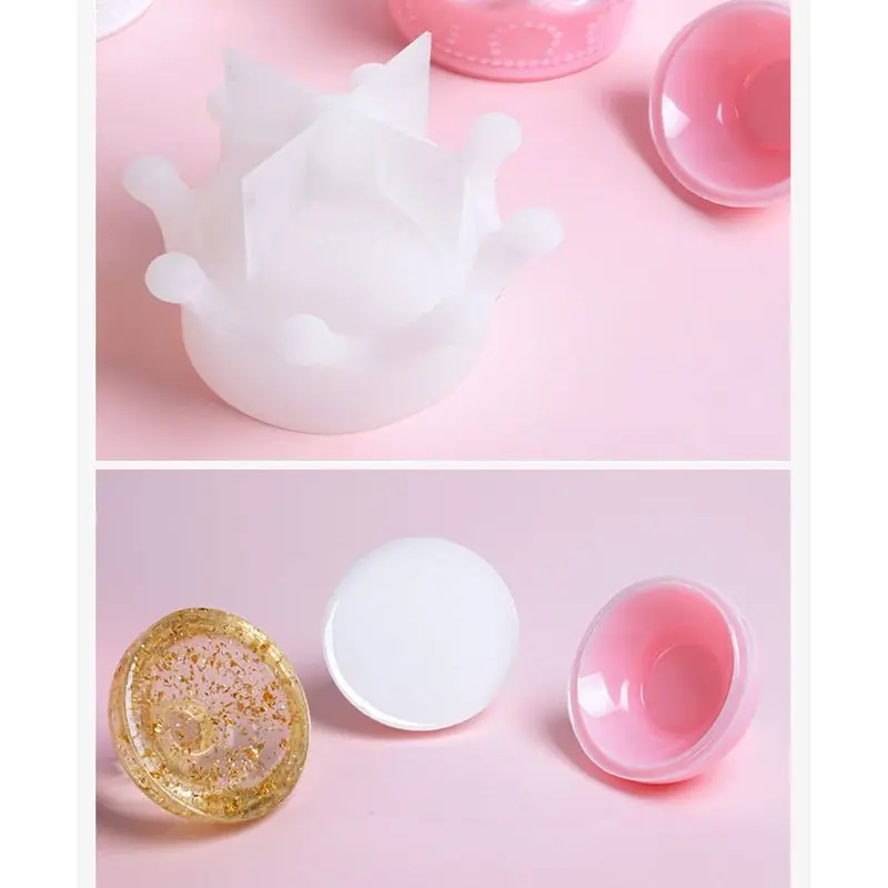 DIY Cute Crown Jewelry Storage Box Epoxy Resin Casting Silicone Mold Craft Tools | Украшения и аксессуары