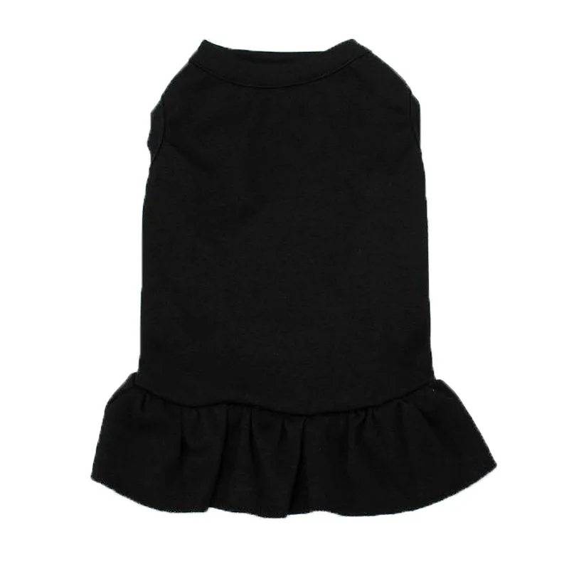 Одежда для собак однотонное летнее платье красное черное синее розовое белое