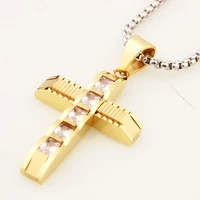 christian cross mens and womens necklaces creative simple fashion inlaid hao stone party club jewelry accessories