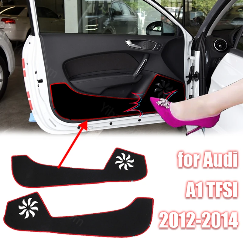 

Carpet Decal Trim Protection Polyester Car Door Anti Kick Pad Sticker for Audi A1 TFSI 2012-2014 Protective Mat