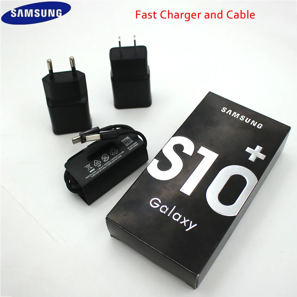 Оригинальное Адаптивное быстрое зарядное устройство Samsung S10 usb штепсельная вилка