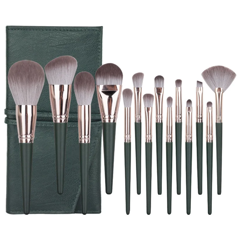 Makeup Brushes 14pcs Foundation Powder Blush Eyeshadow Concealer Lip Eye Make Up Brush With Bag Cosmetics Beauty Tool