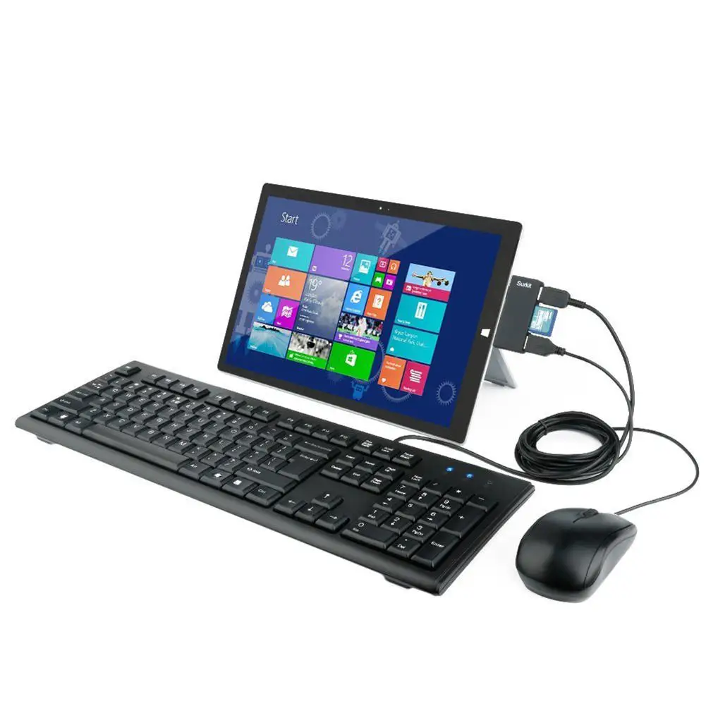 Usb-хаб для Microsoft Surface Pro 3/4 USB 3 0 2 мыши или клавиатуры со слотом карт SD(HC) и