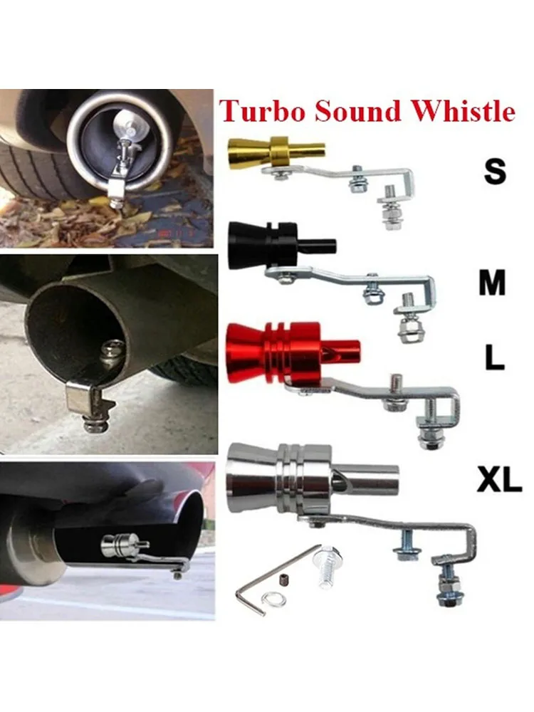 

Brand New Universal Sound Simulator Car Turbo Sound Whistle Vehicle Refit Device Exhaust Pipe Turbo Whistle S/M/L/XL Car Muffler