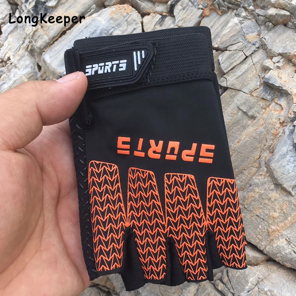 

Детские Силиконовые Нескользящие велосипедные перчатки, спортивные перчатки для шоссейного велосипеда с открытыми пальцами для детей, эла...