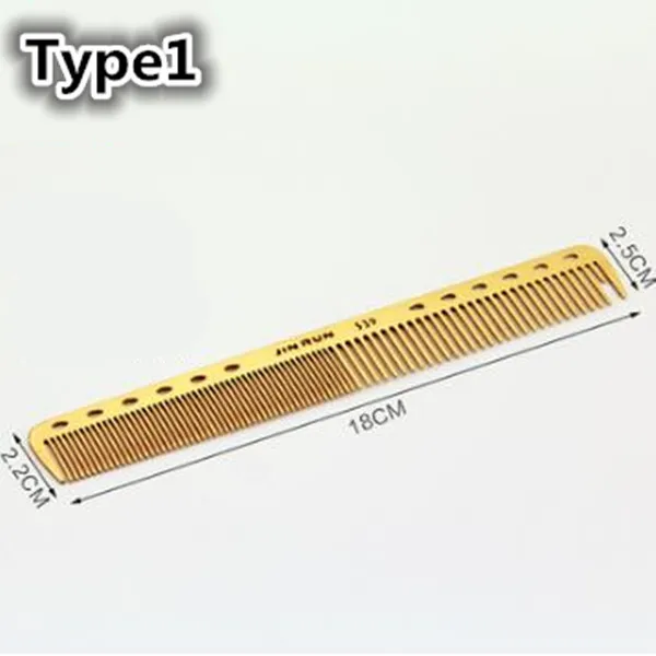 Type1 Для детей 1-9 шт./компл. золото Цвет профессиональный салон набор парикмахерская резка расчески для волос набор кистей с чехлом - Цвет: Type1