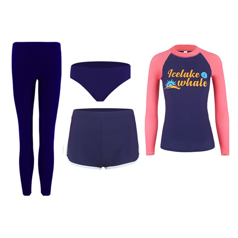 4 шт./комплект Мужской купальный костюм с длинным рукавом | Спорт и развлечения