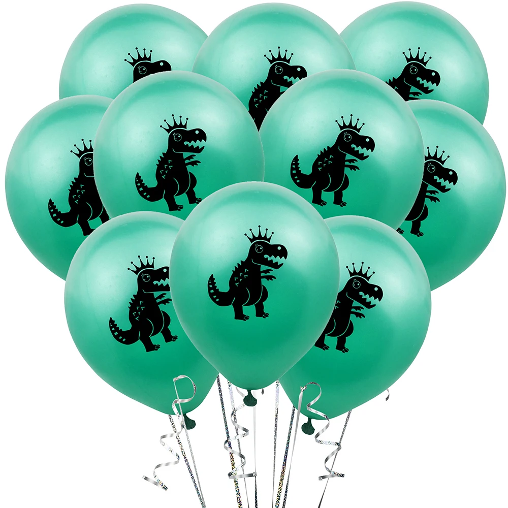 

For Boys Kids Dinosaur Birthday Party Baby Shower 12pcs Balloon Set, 12inch Latex Double side print balloon Party Deco Home Deco